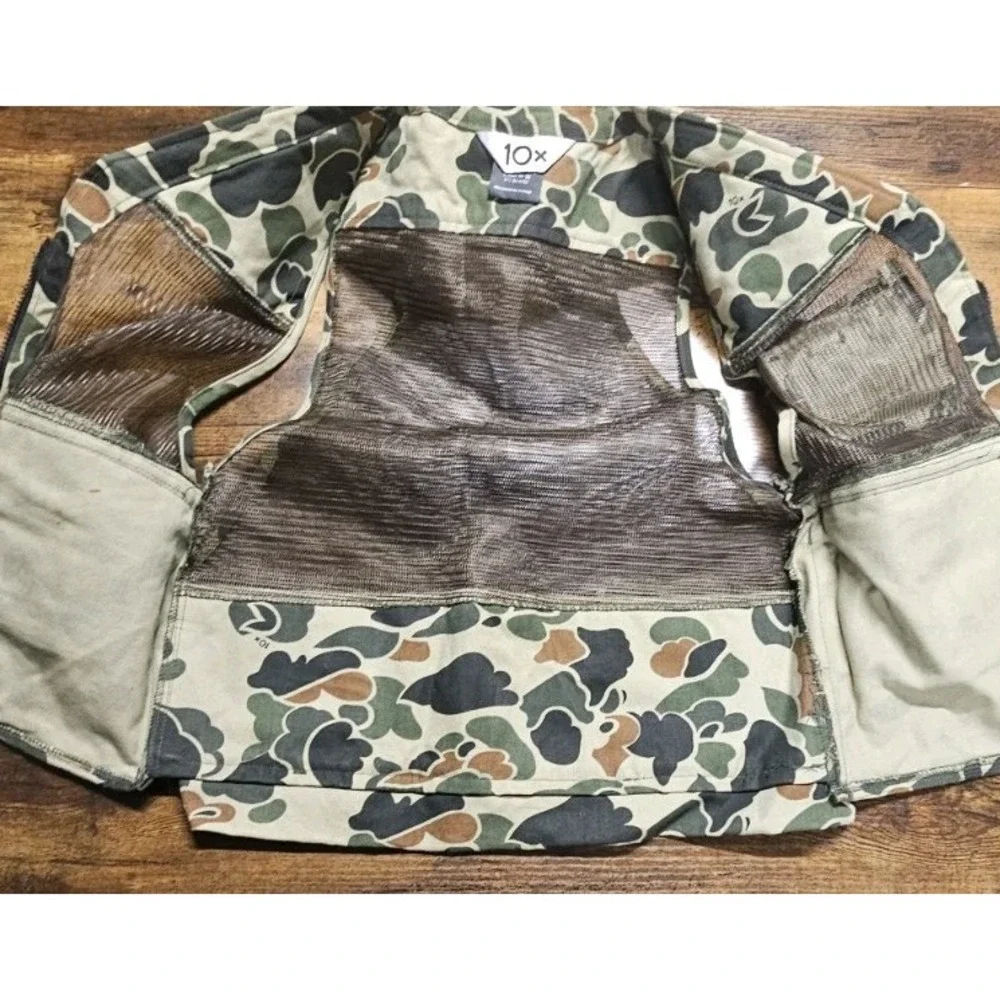 Vintage 10X Mens AMMO Hunting Camouflage Vest Size Small